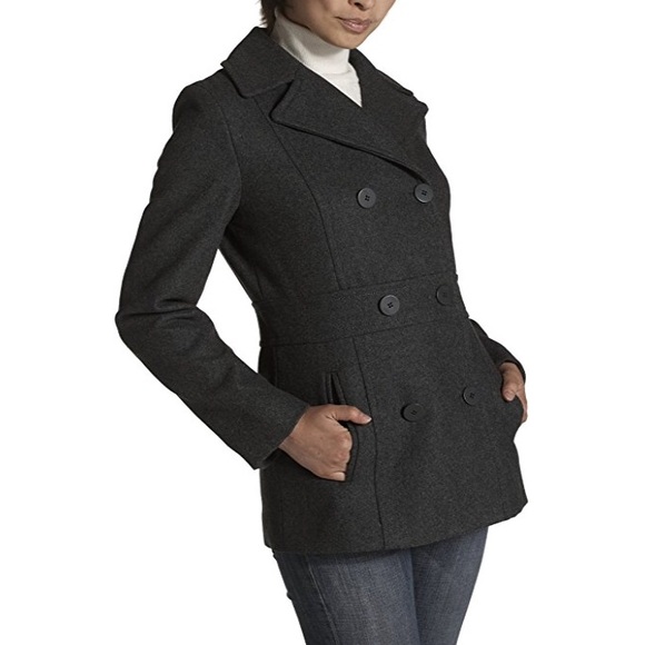 Charcoal Gray Peacoat - Picture 1 of 2